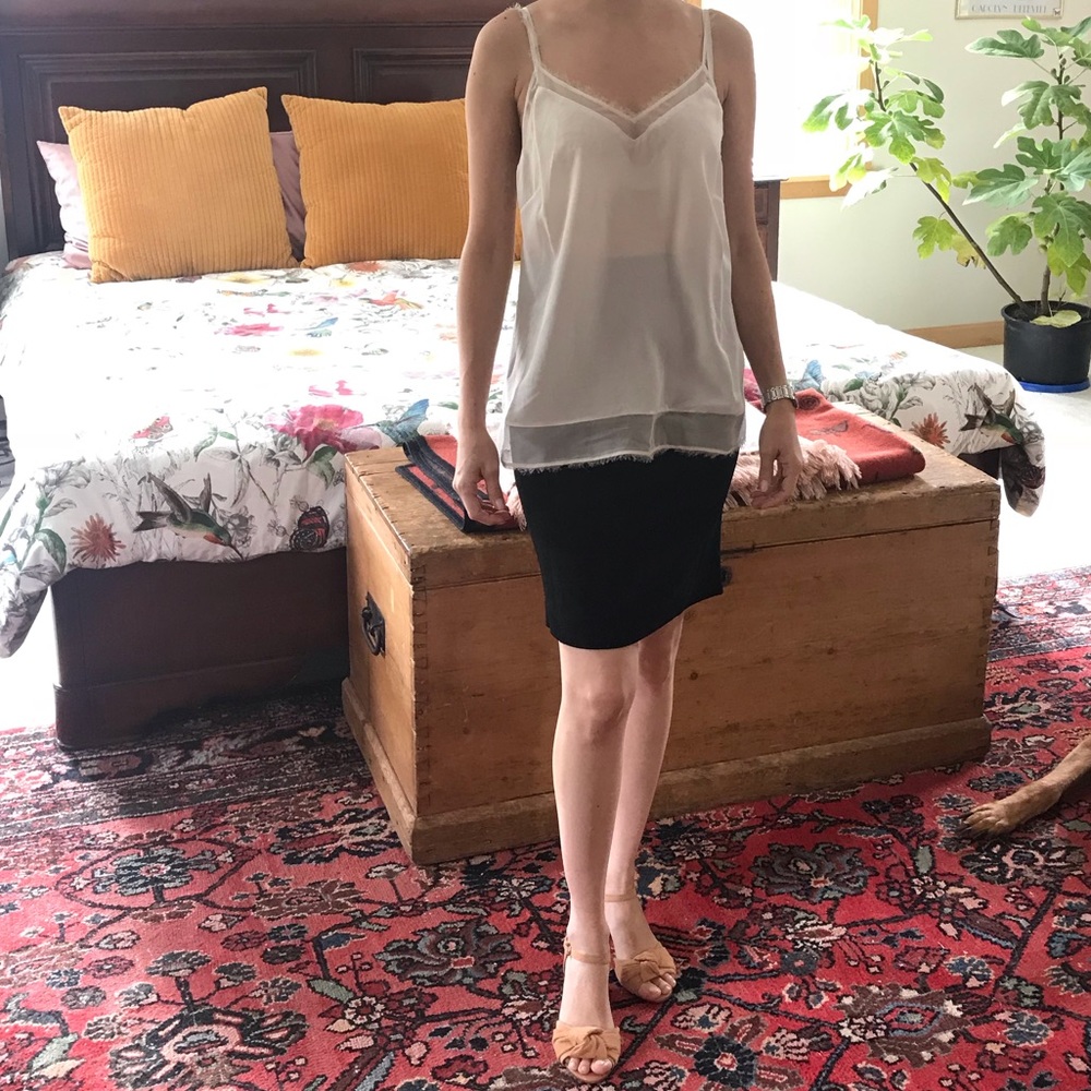 ELIE TAHARI silk camisole cami top. Mixed media